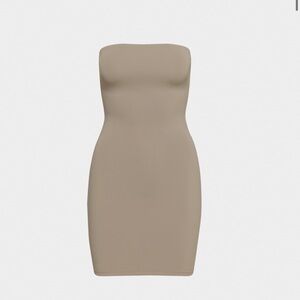 Aritzia Original Contour Mini Tube Dress Nomad Taupe Size XS 🤎✨